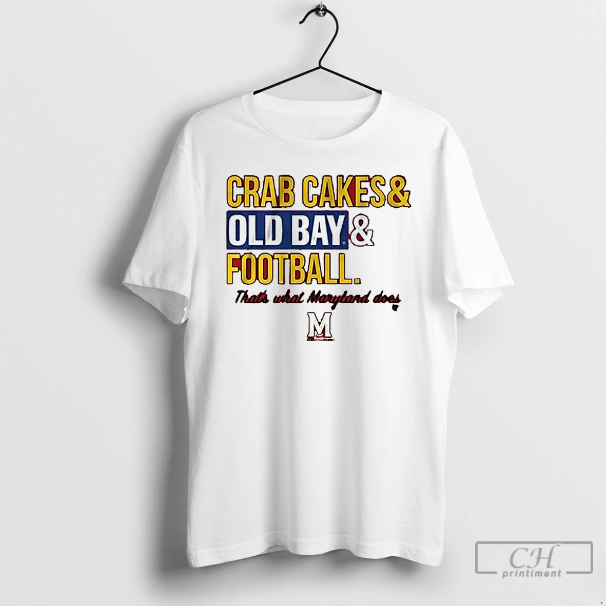 Classic Maryland Terrapins Crab Cakes And Old Bay Football T Shirts Hoodie