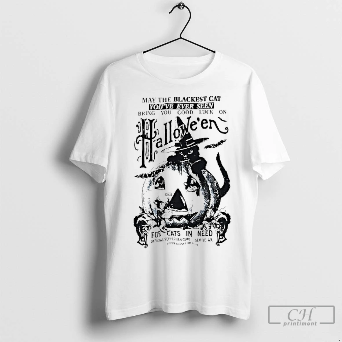 Classic May The Blackest Cat Youve Ever Seen Bring You Good Luck On Halloween T Shirt