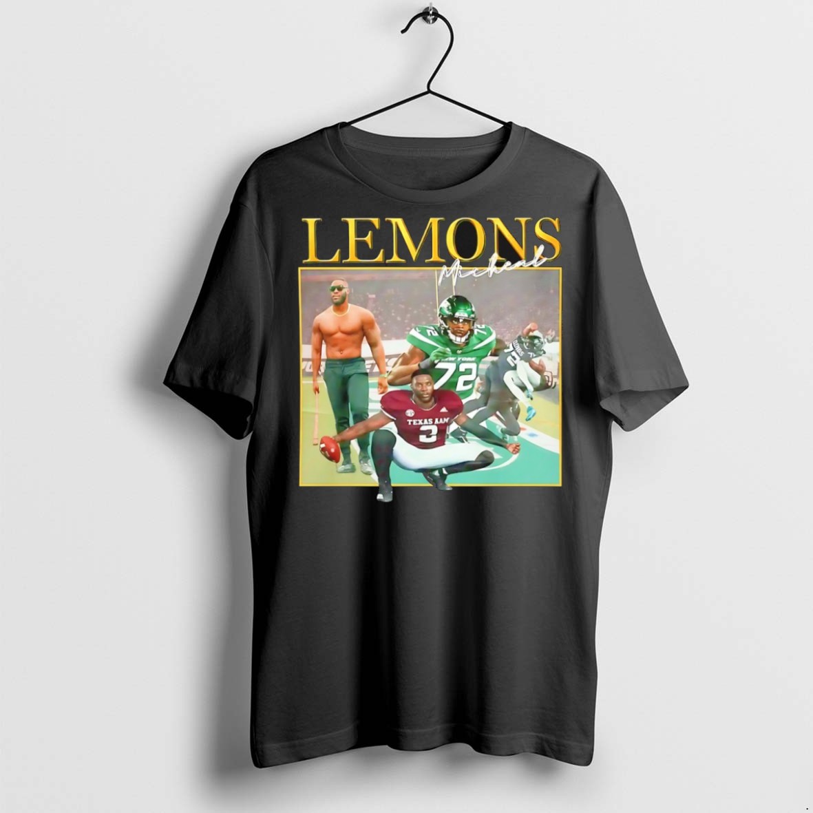 Classic Micheal Lemons Football Signature T Shirts