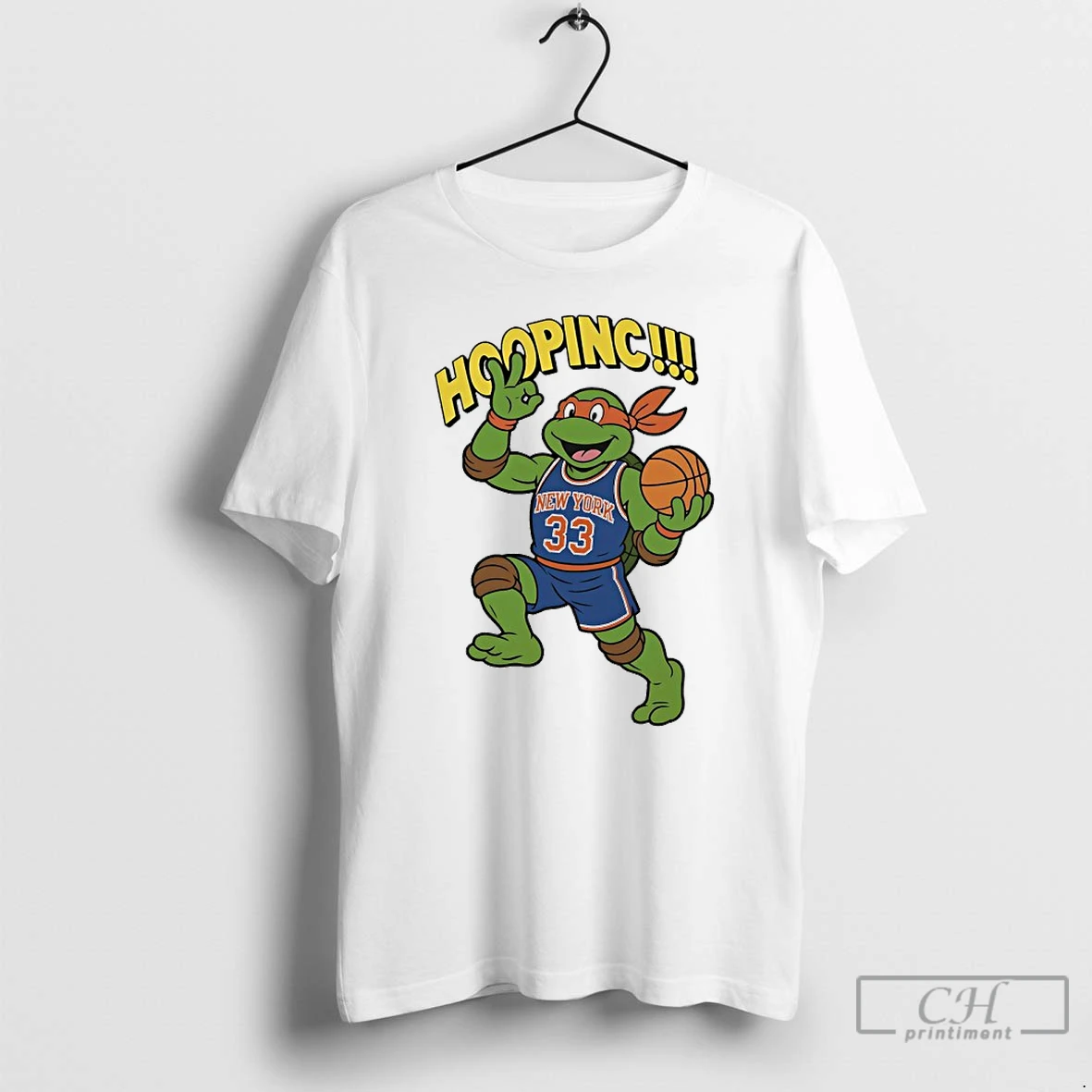 Classic Michelangelo Ninja Turtles Hoopinc Patrick Ewing New York Knicks T Shirts Hoodie