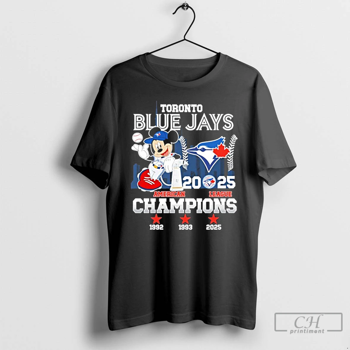 Classic Mickey Mouse X Toronto Blue Jays 2025 American League Champions T Shirts Hoodie