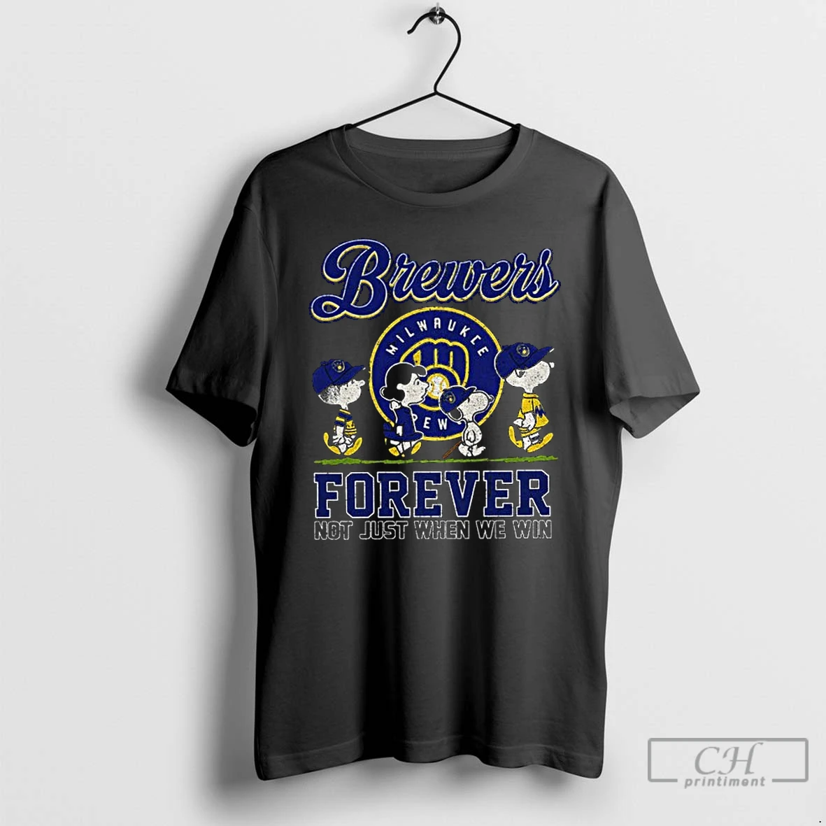 Classic Milwaukee Brewers October Cartoon Snoopy Brewers Forever Not Just When We Win T Shirts Hoodie