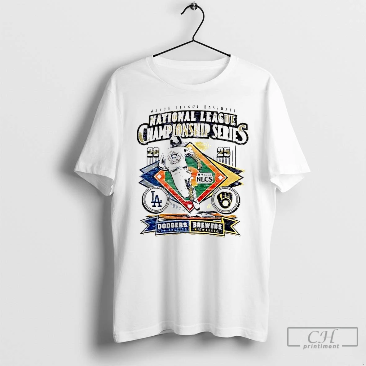 Classic Milwaukee Brewers Vs Los Angeles Dodgers 2025 Nlcs Match Up T Shirts Hoodie