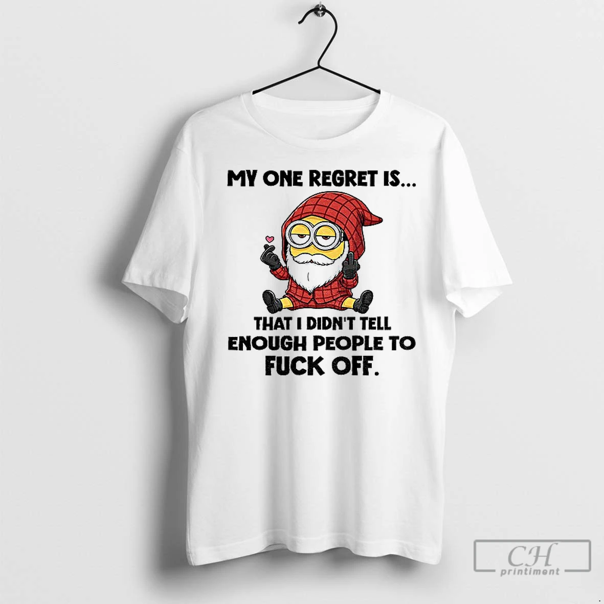 Classic Minion Gnome My One Regret Is That I Didnt Tell Enough People To Fuck Off T Shirt