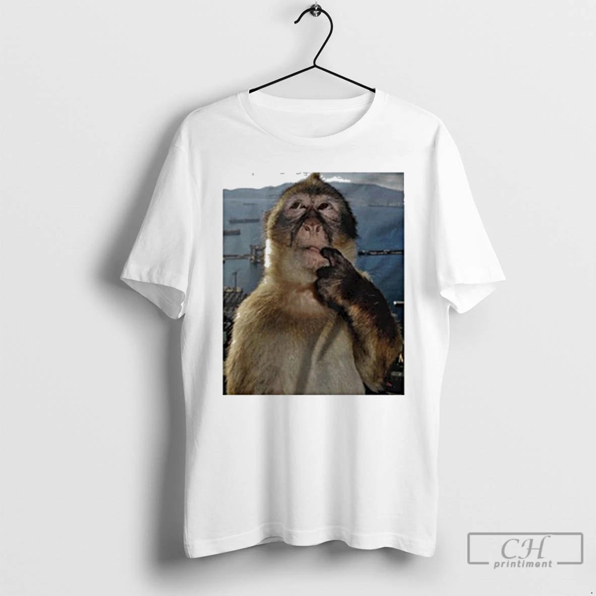 Classic Monkey Thinking Meme T Shirts Hoodie