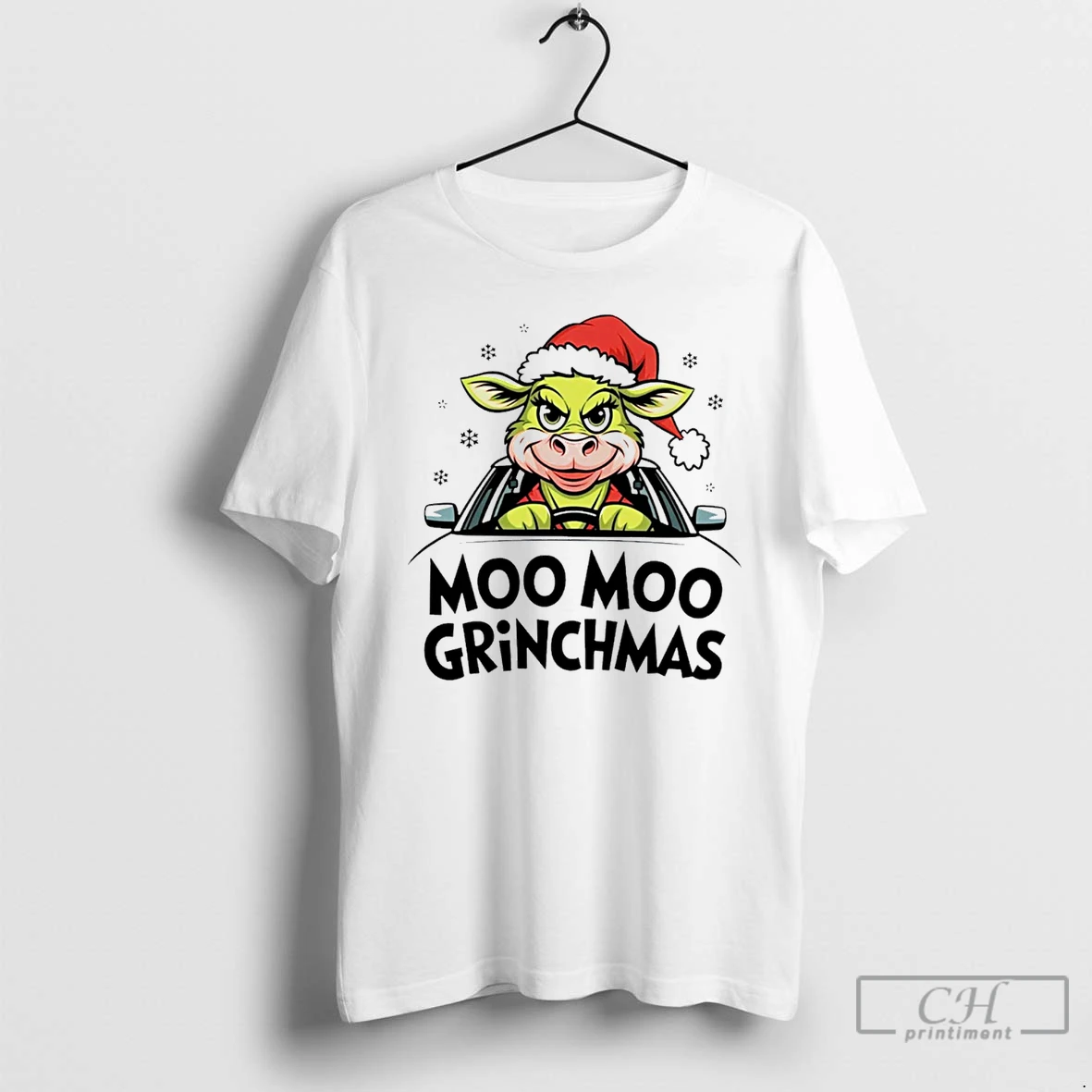 Classic Moo Moo Grinchmas Christmas White T Shirts Hoodie
