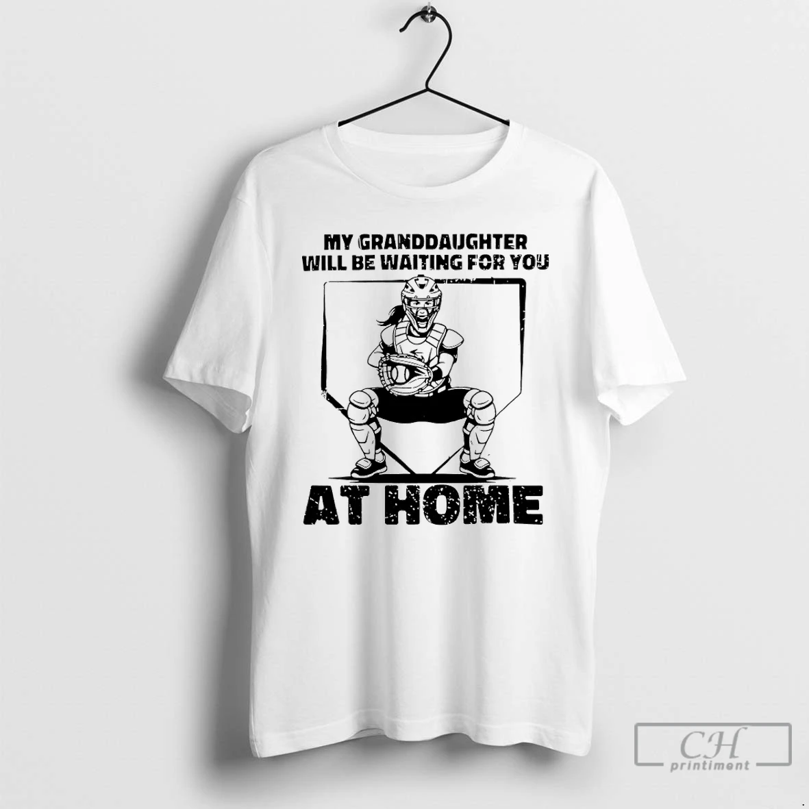 Classic My Granddaughter Will Be Waiting For You At Home Softball T Shirts Hoodie