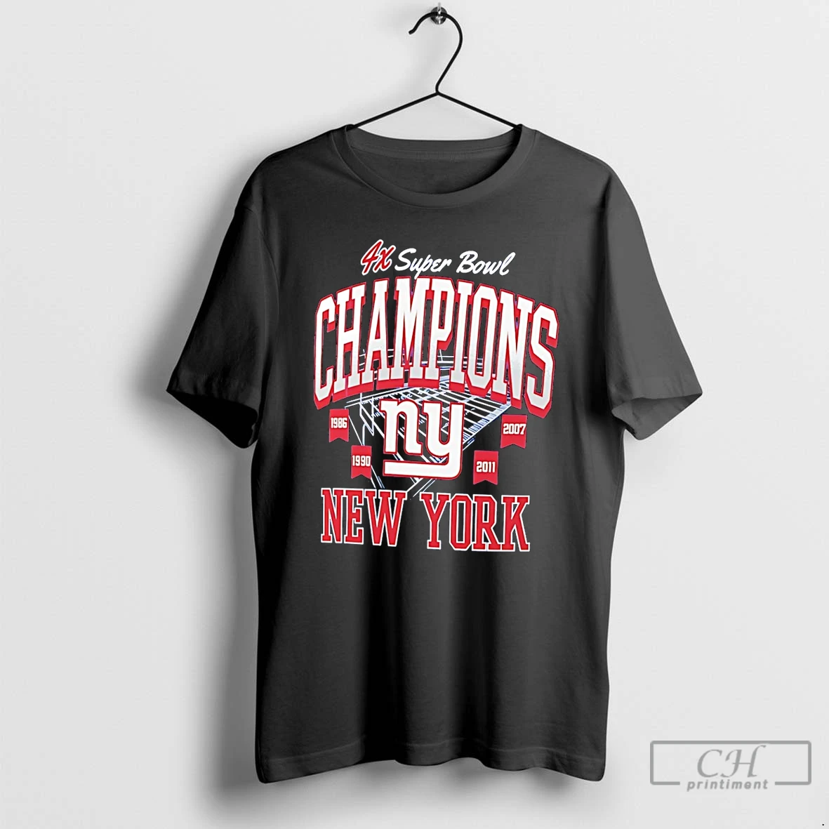 Classic New York Giants 4x Super Bowl Champions 86 90 7 11 T Shirts Hoodie