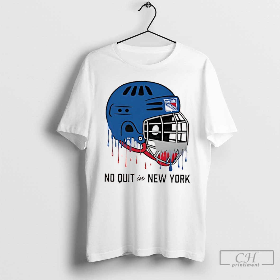 Classic New York Rangers Chad Jake Drippy Helmet Graphic T Shirts Hoodie