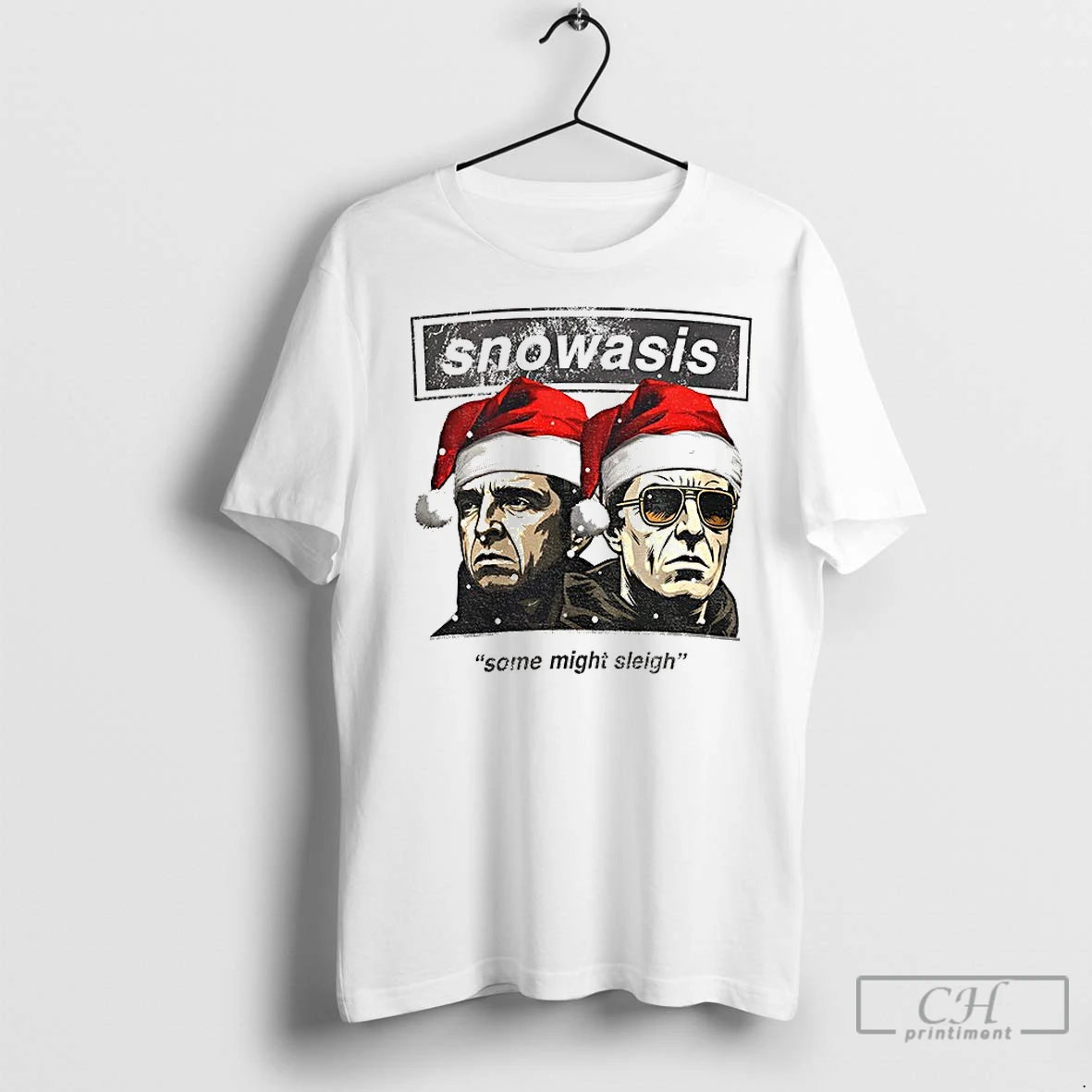 Classic Noel Vs Liam Gallagher Oasis Snowasis Some Might Sleigh T Shirt