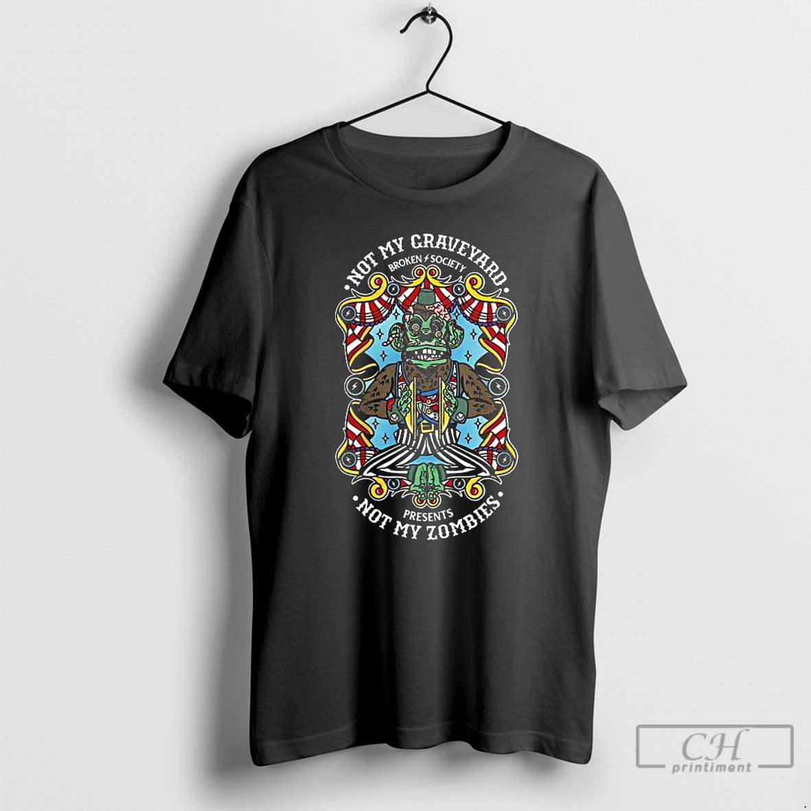 Classic Not My Graveyard Not My Zombies Long Sleve T Shirts Hoodie