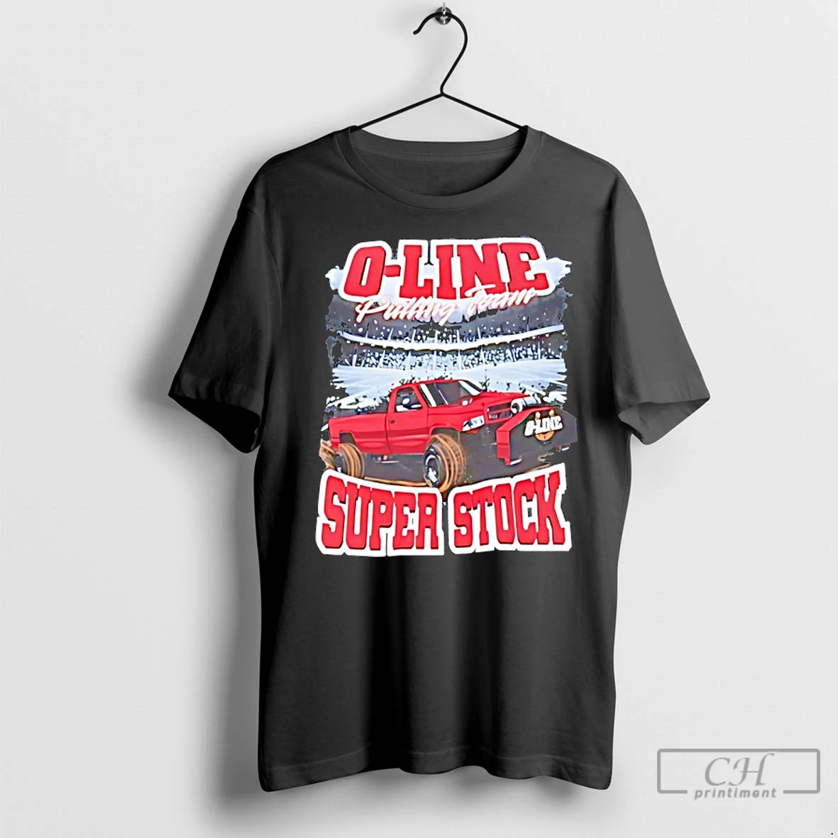 Classic O Line Pulling Team Super Stock Pickup Truck T Shirt