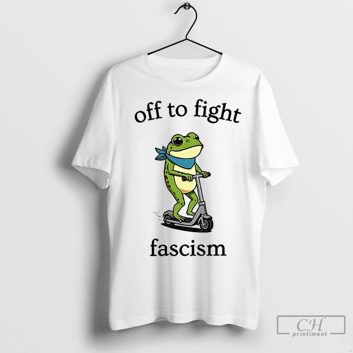 Classic Off To Fight Fascism Portland Frog T Shirt