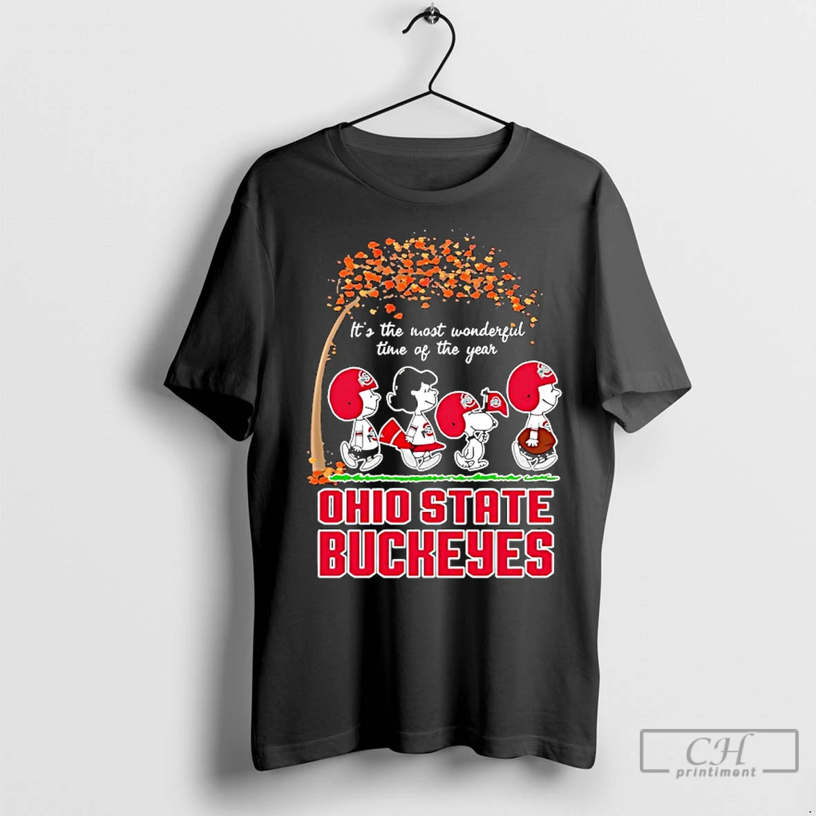 Classic Ohio State Buckeyes X Peanuts Its The Most Wonderful Time Of The Year T Shirt