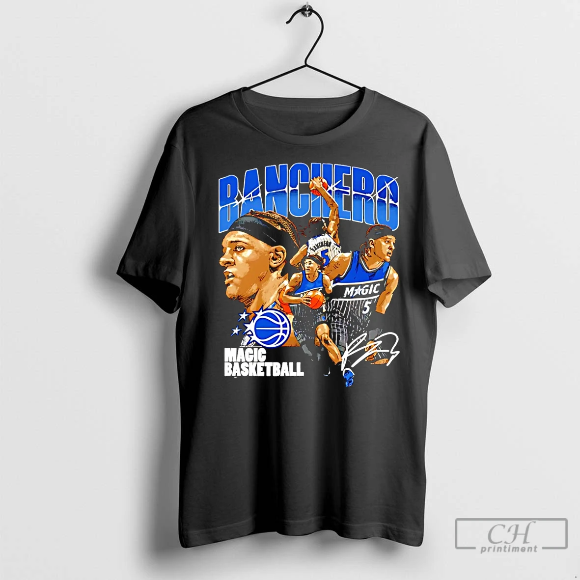 Classic Paolo Banchero Orlando Magic Collage Signature T Shirt