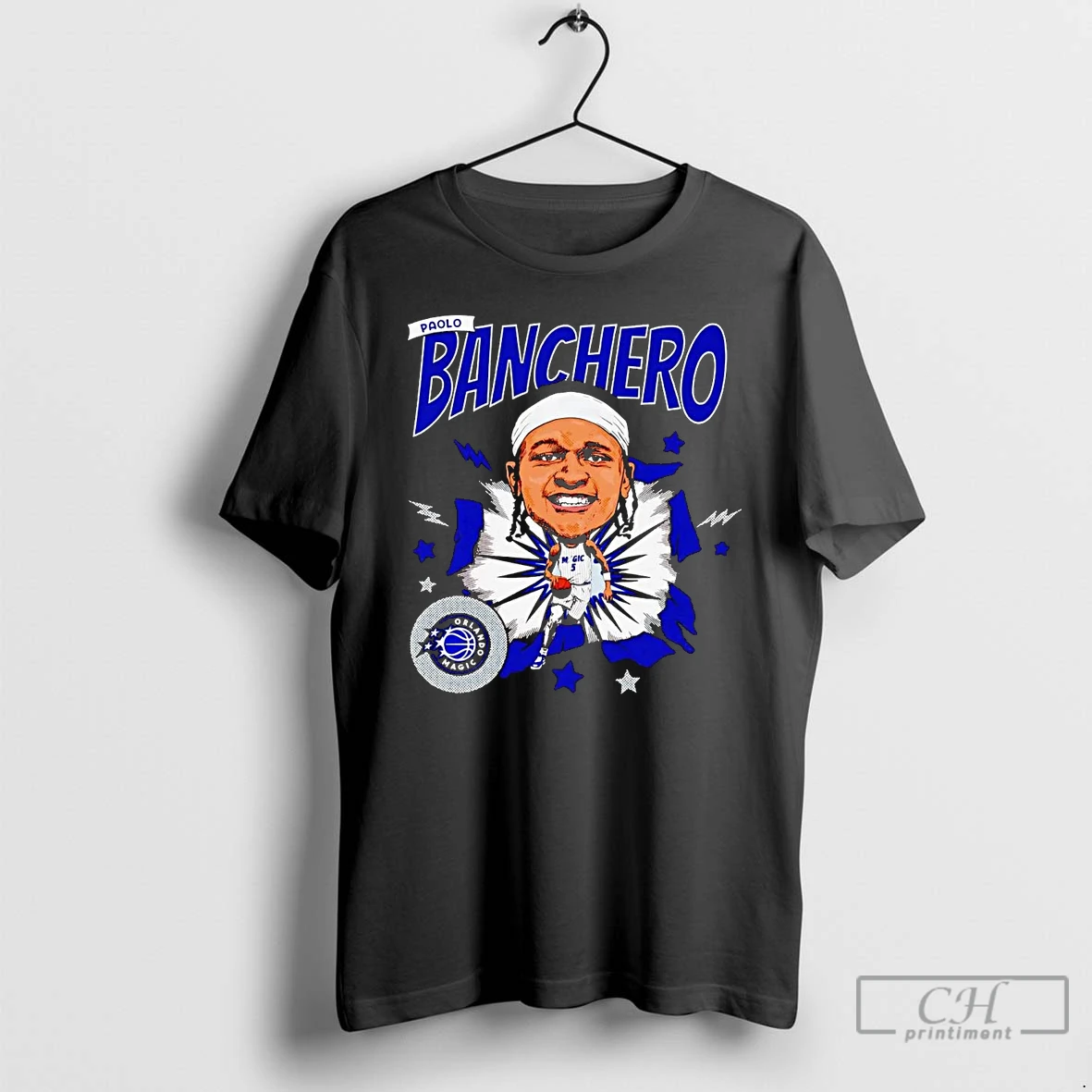 Classic Paolo Banchero Big Head Caricature Orlando Magic T Shirts Hoodie