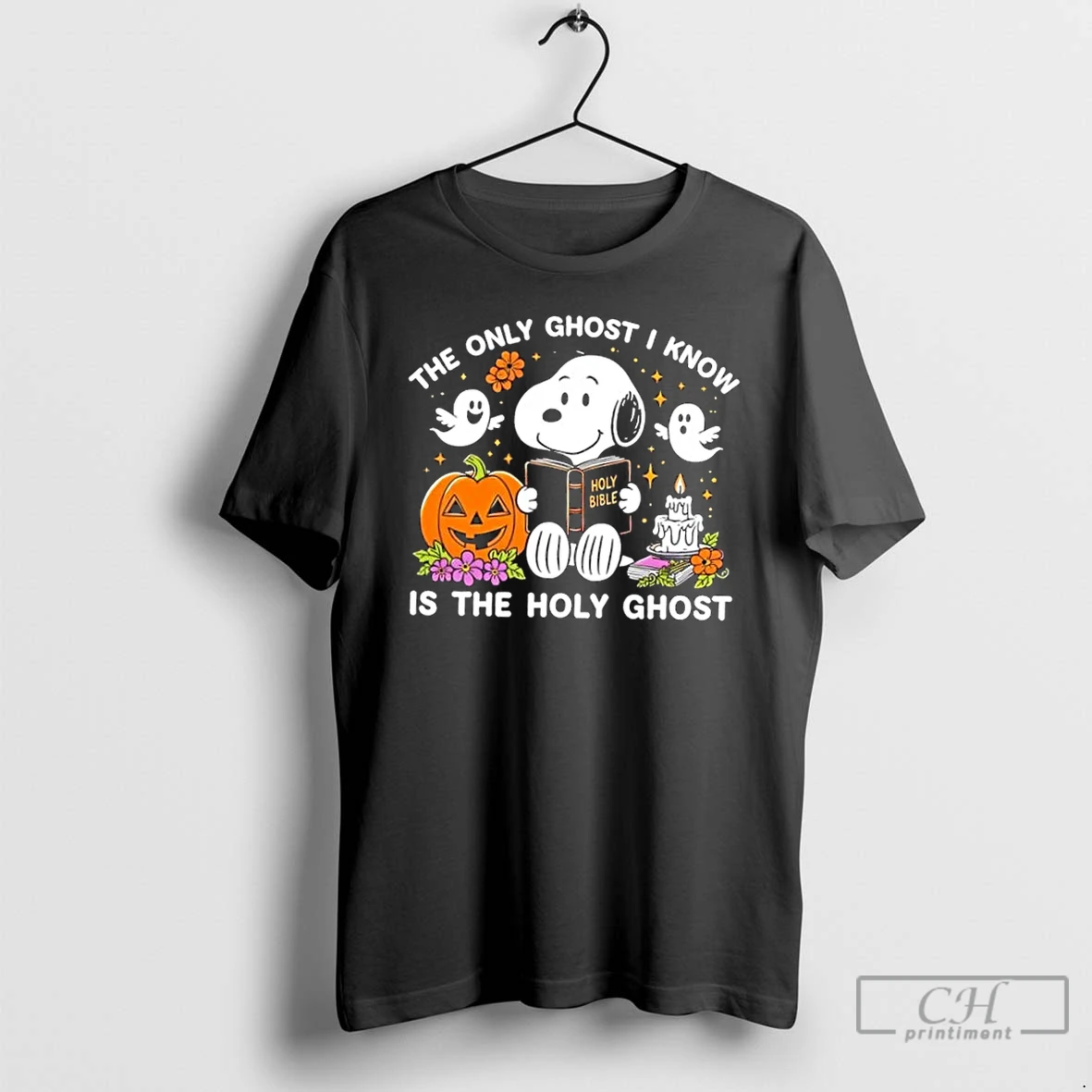 Classic Peanuts Snoopy The Only Ghost I Know Is The Holy Ghost Halloween T Shirts Hoodie