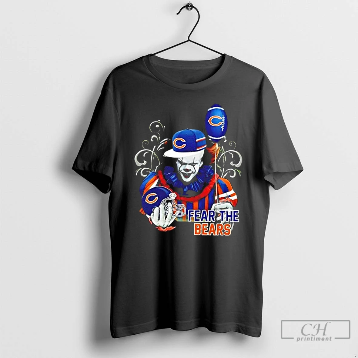Classic Pennywise Clown It Fear The Chicago Bears Happy Halloween T Shirts Hoodie