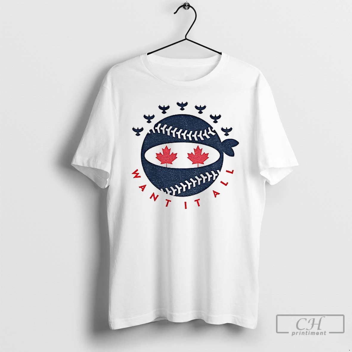 Classic Pitching Ninja Maple Leaf Want It All Toronto Blue Jays T Shirts Hoodie