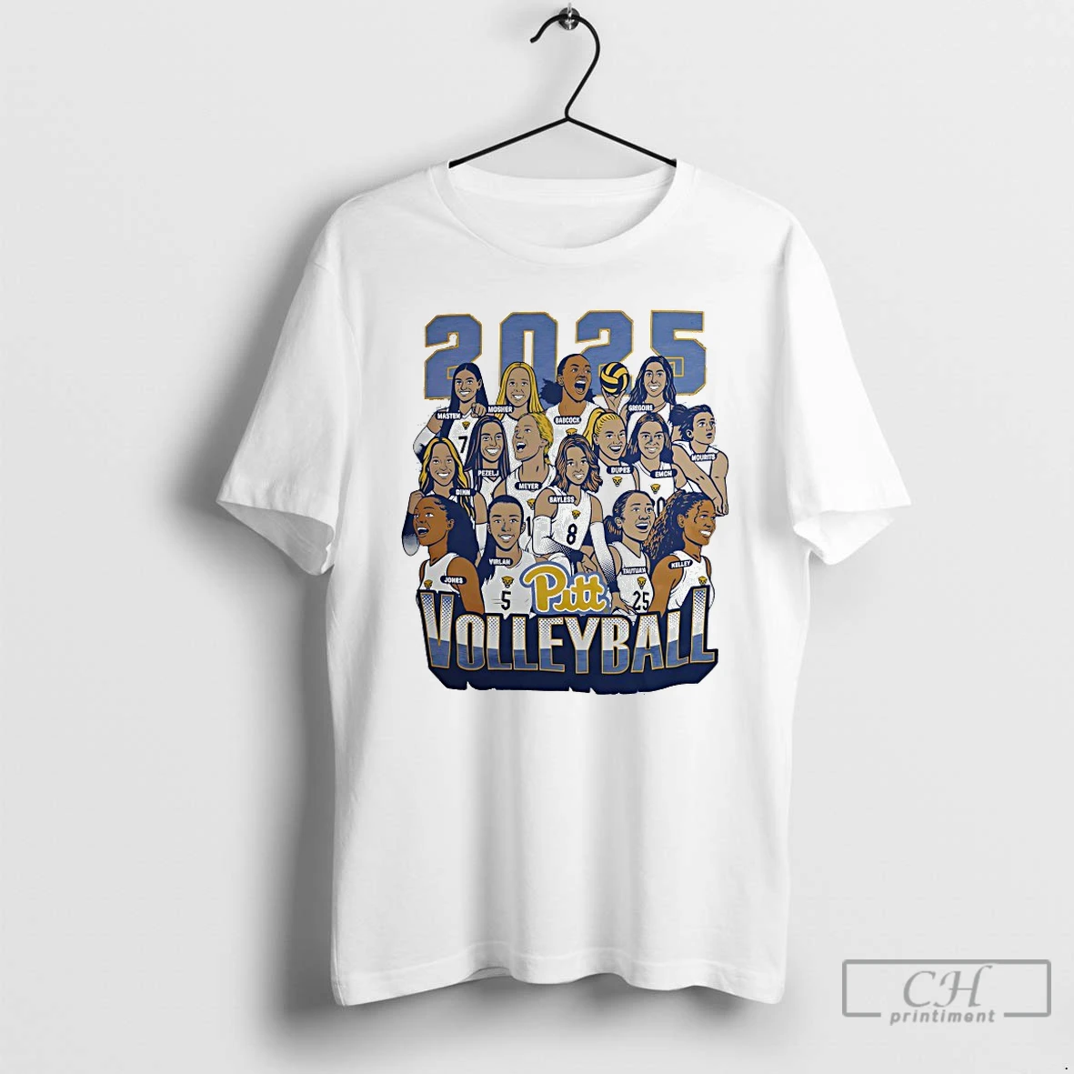 Classic Pitt Panthers Roster Caricature T Shirts Hoodie