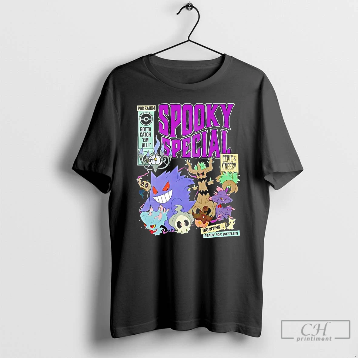 Classic Pokemon Spooky Special Haunting Ready For Battle T Shirts Hoodie