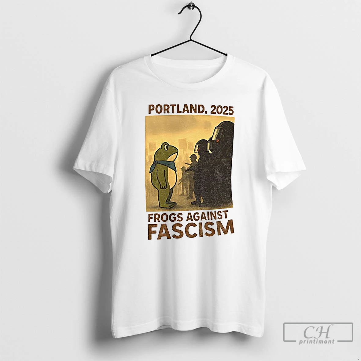 Classic Portland Frog 2025 Protest Against Fascism Ice T Shirts Hoodie