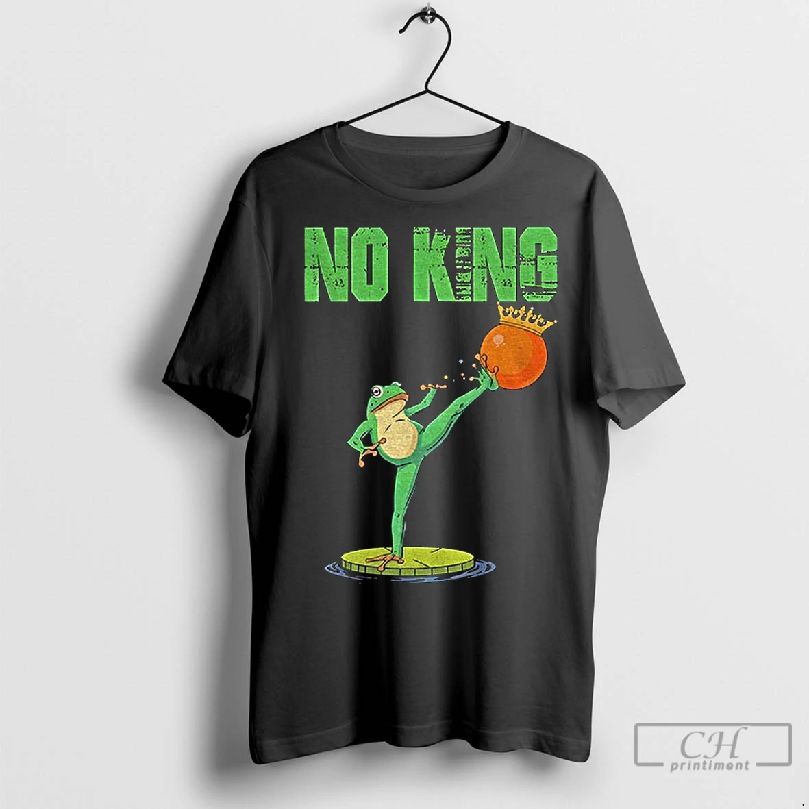 Classic Portland Frog Kick Out Orange Protest No Kings T Shirt