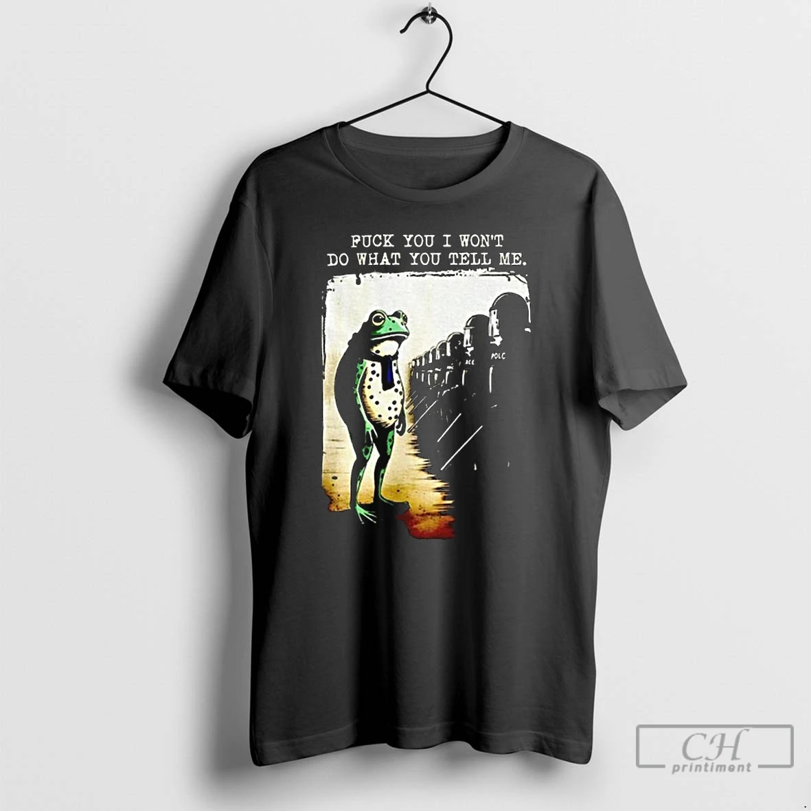 Classic Portland Frog Protest Fuck You I Wont Do What You Tell Me Long Sleve T Shirts Hoodie