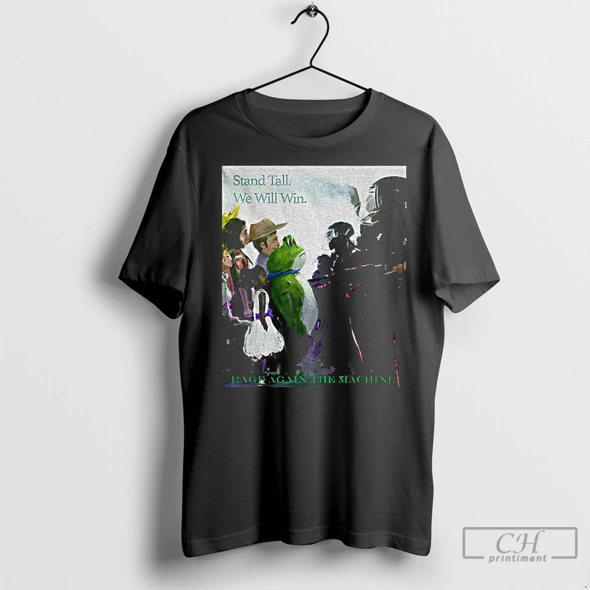 Classic Portland Frog Protest Stand Tall We Will Win Rage Again The Machine T Shirt