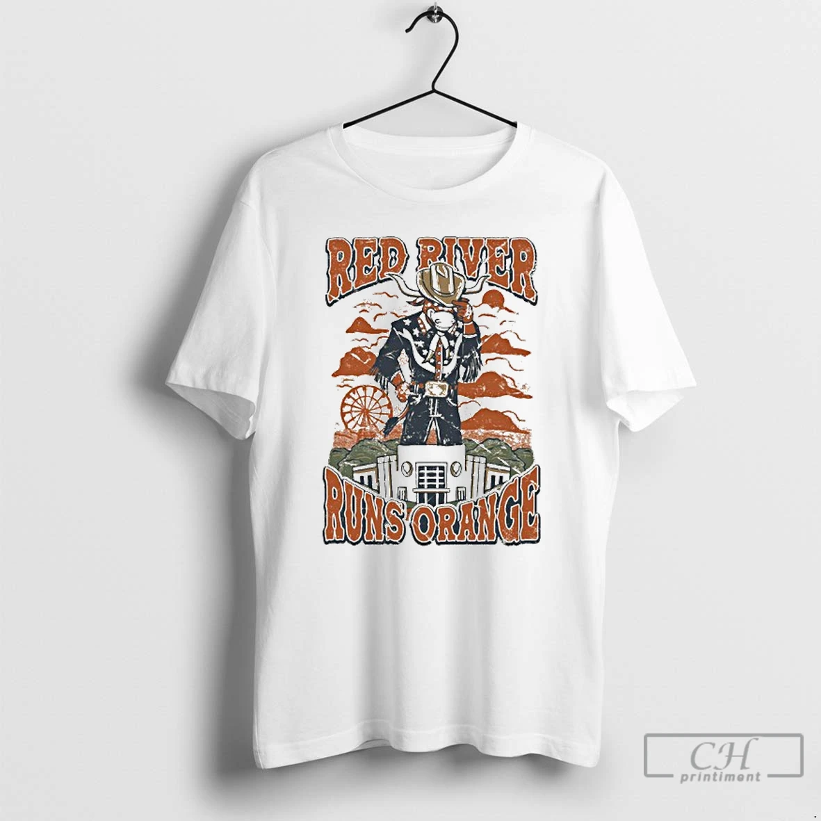 Classic Red River Runs Orange Texas Beat Ou T Shirts Hoodie