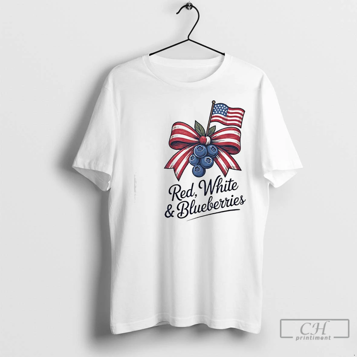 Classic Red White And Blueberries T Shirt