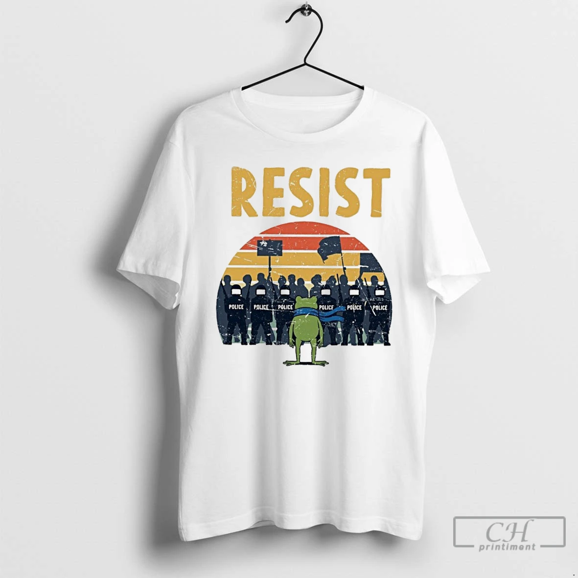 Classic Resist Police Portland Frog Protest T Shirts Hoodie