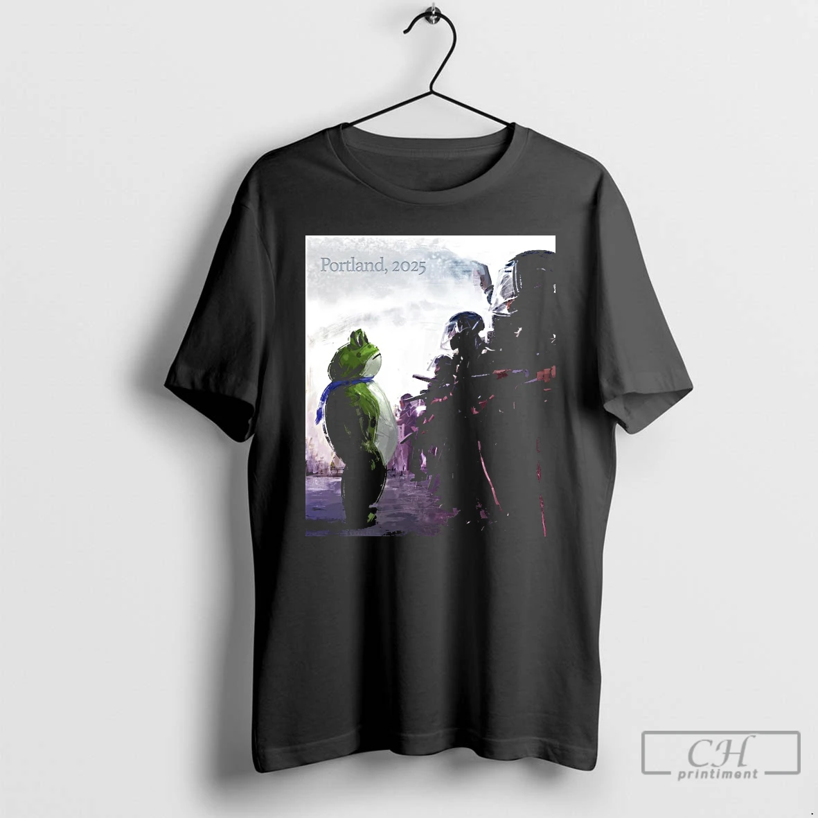 Classic Resist Portland 2025 Frog Protest Art T Shirts Hoodie