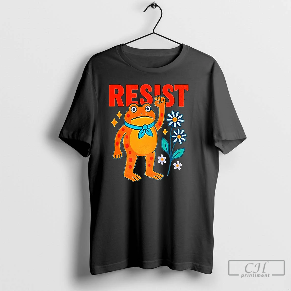 Classic Resist Portland Frog Flower T Shirts Hoodie