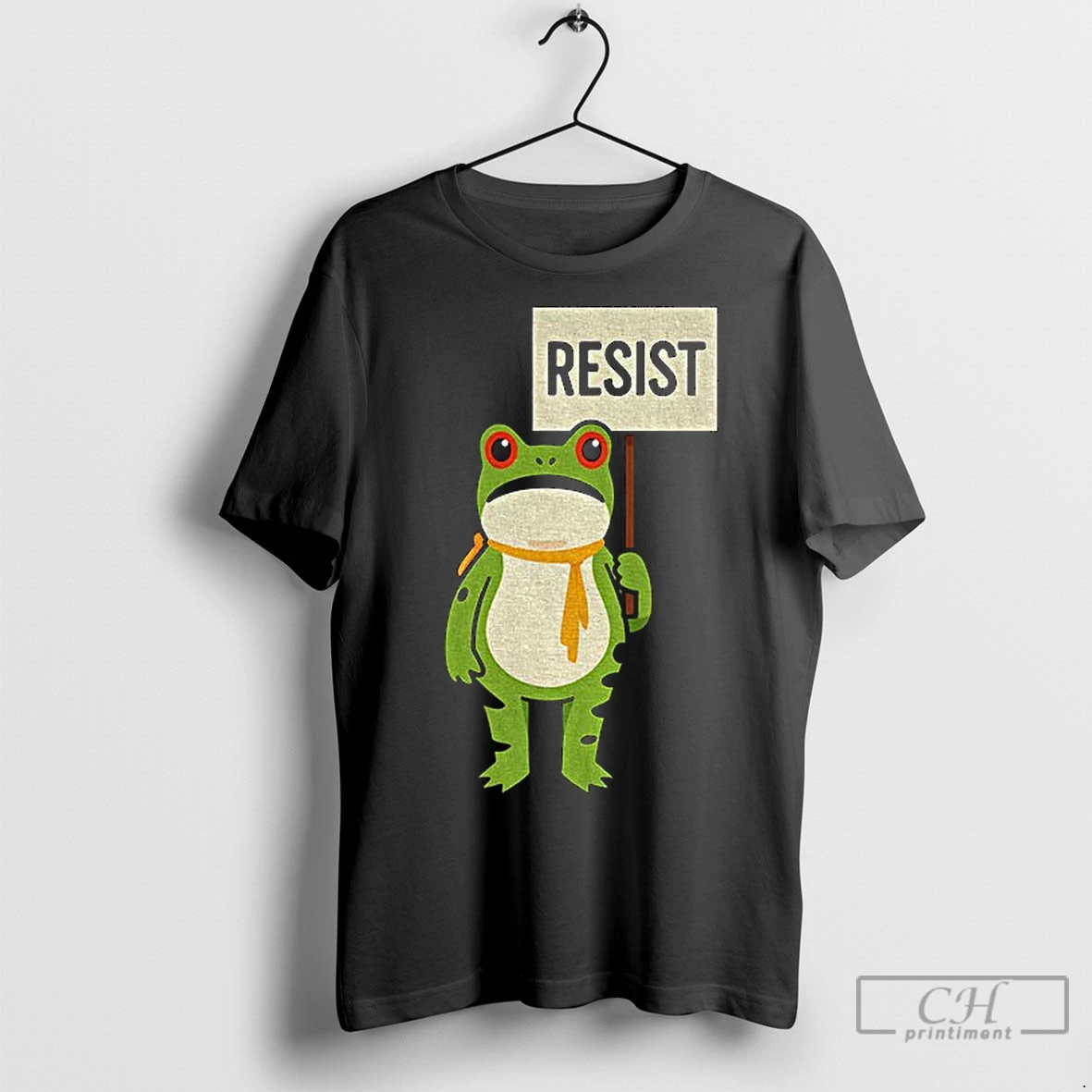 Classic Resist Portland Frog Holding Resist Fdt I Stand With Frog T Shirt