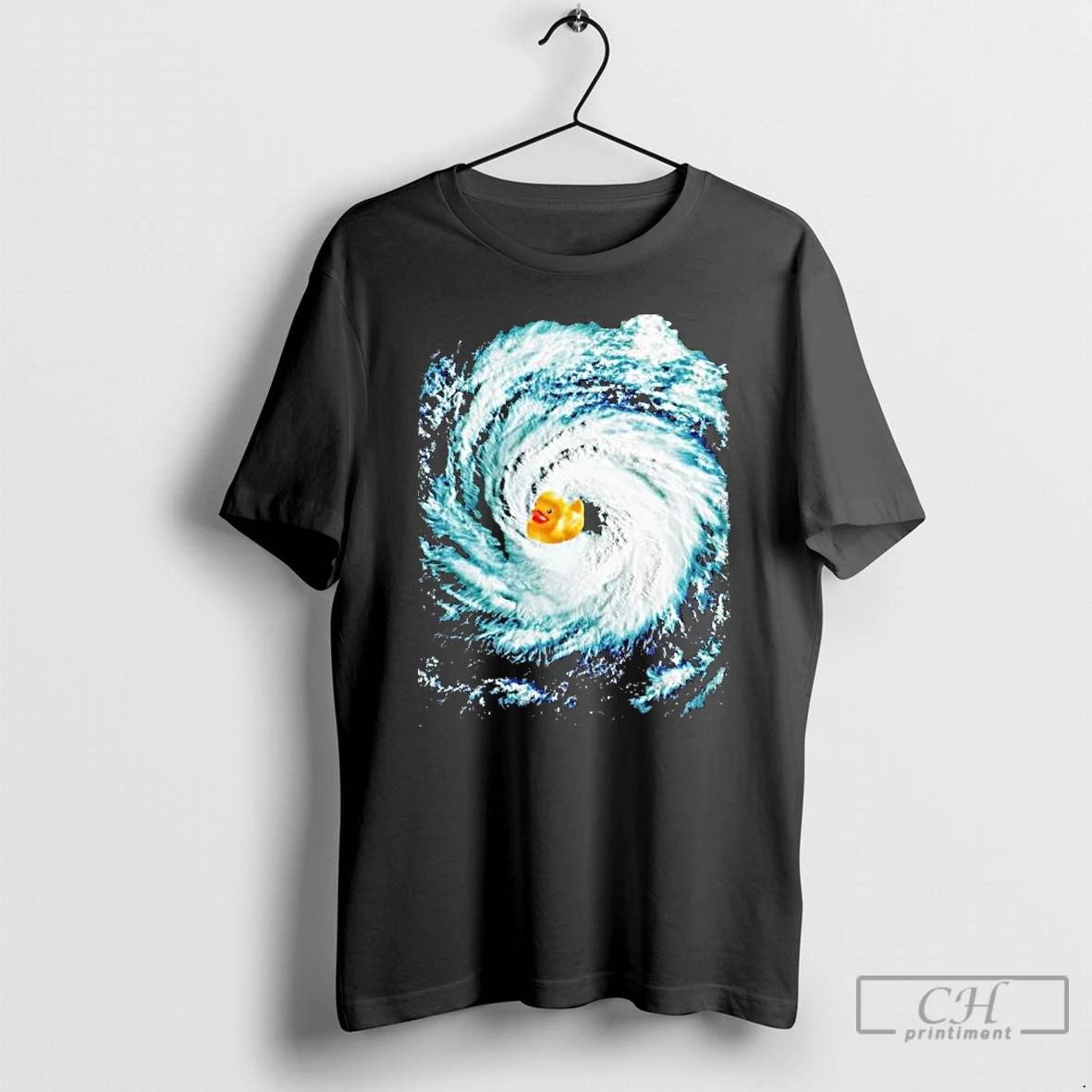 Classic Rubber Duck In Hurricane Storm T Shirts Hoodie