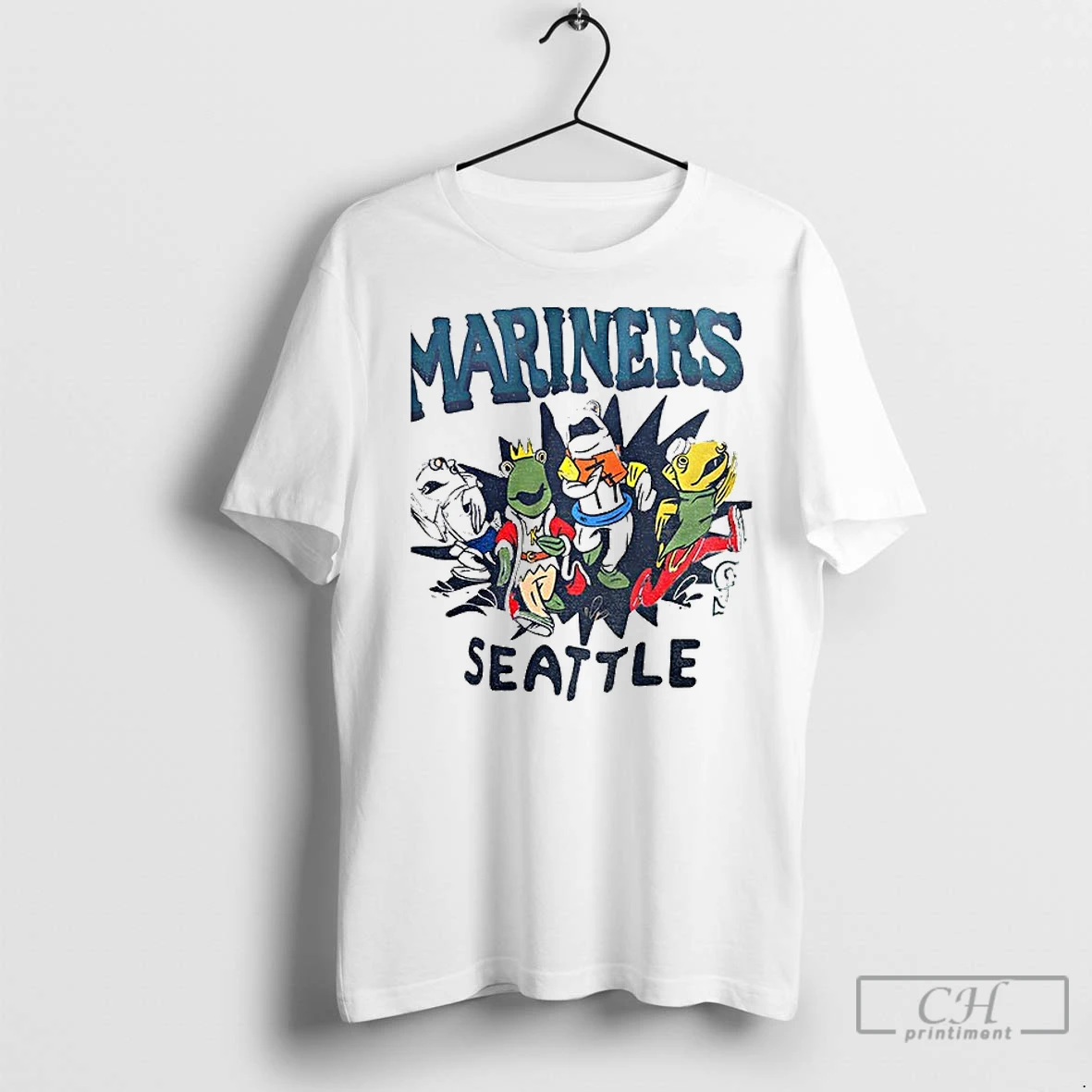 Classic Salmon Run Mariners Seattle New Mascots T Shirt