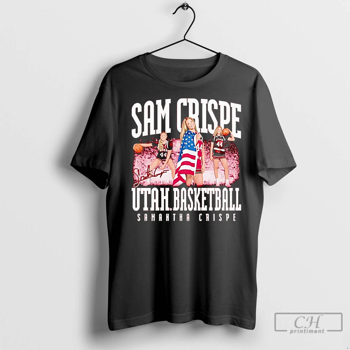 Classic Sam Crispe Illustrated Celebration Flag T Shirt