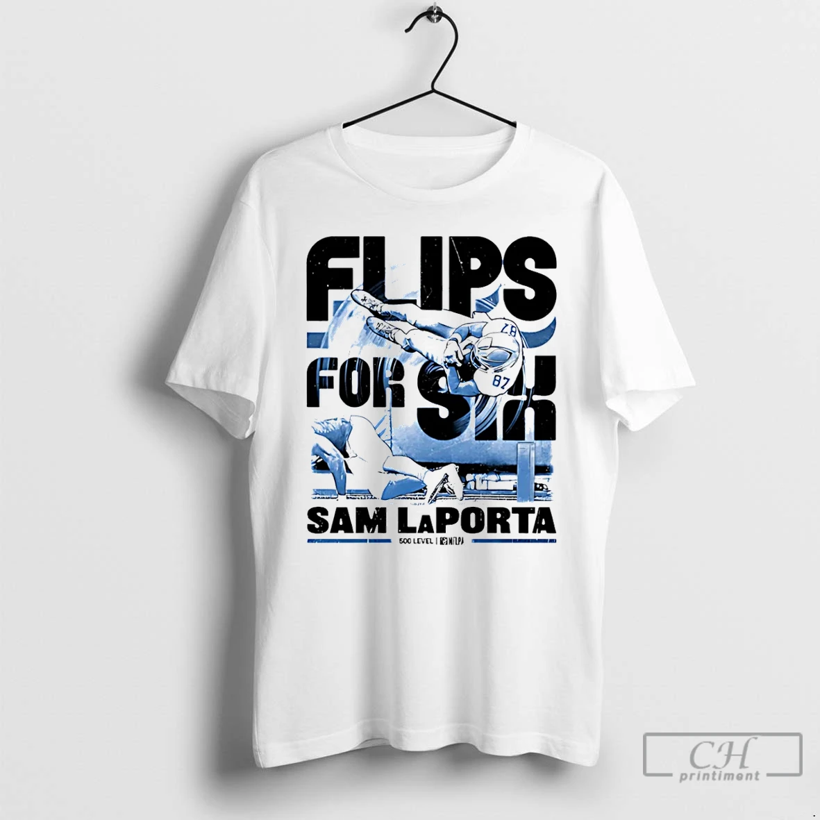 Classic Sam Laporta Detroit Lions Flips For Six Graphic T Shirts Hoodie Longsleeve