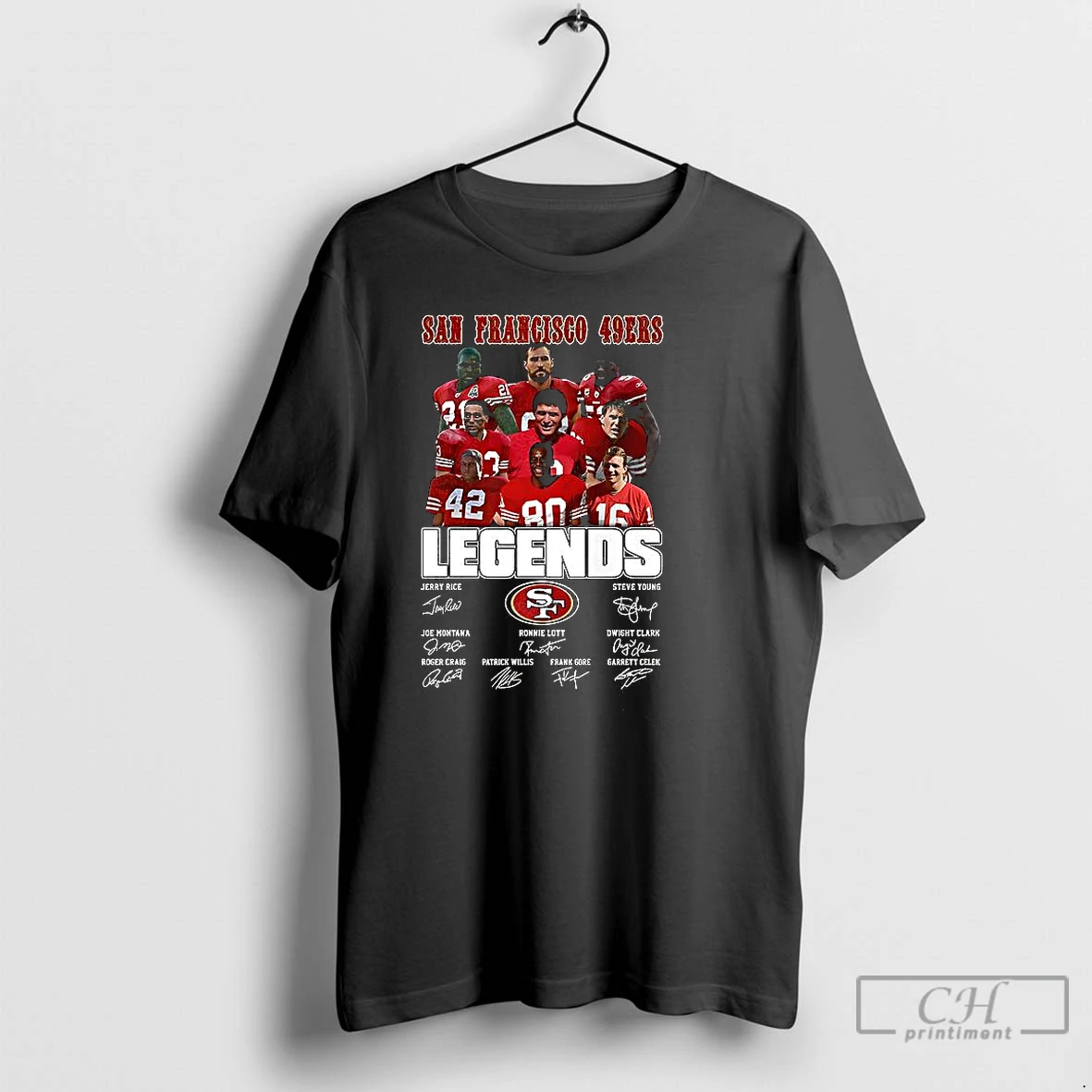 Classic San Francisco 49ers Legends Vintage Signature T Shirts Hoodie