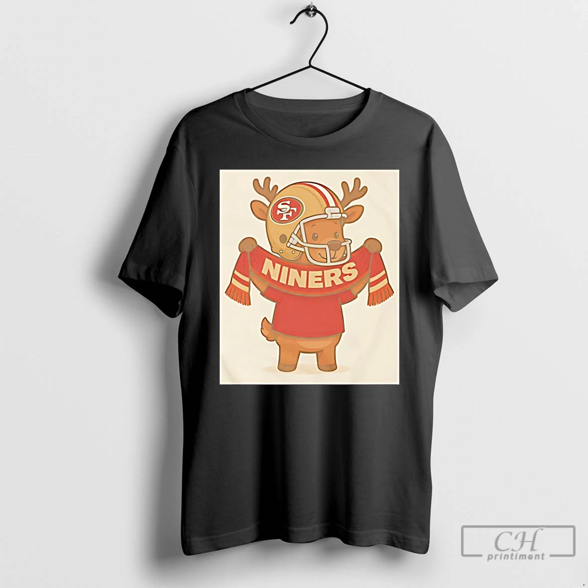 Classic San Francisco 49ers Reindeer Cute Christmas 2025 T Shirts Hoodie Longsleeve