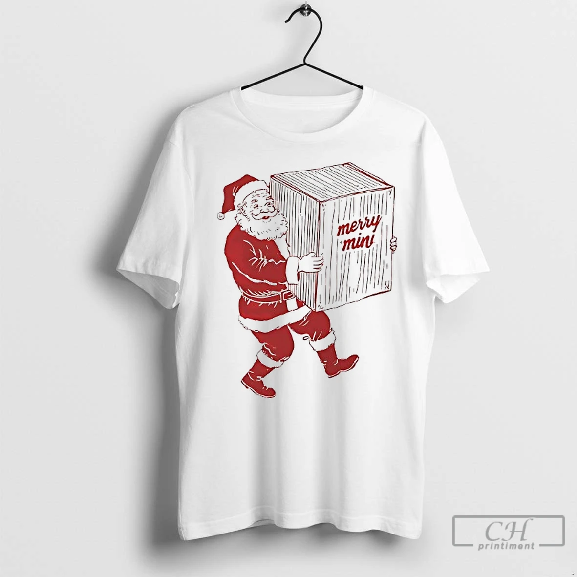 Classic Santa Claus Merry Mini Christmas Vintage T Shirt