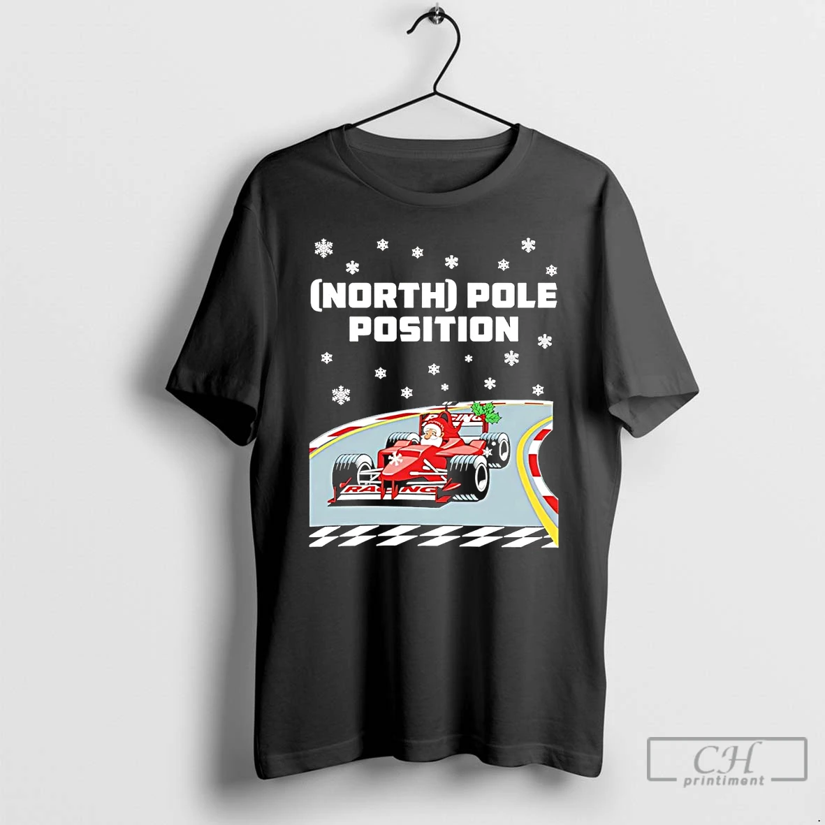 Classic Santa North Pole Position F1 Christmas T Shirts Hoodie