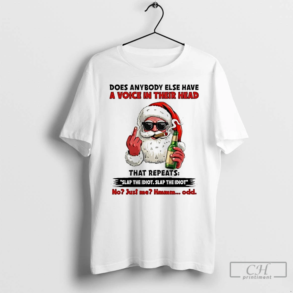 Classic Santa Does Anybody Else Have A Voice In Their Head Christmas T Shirts Hoodie