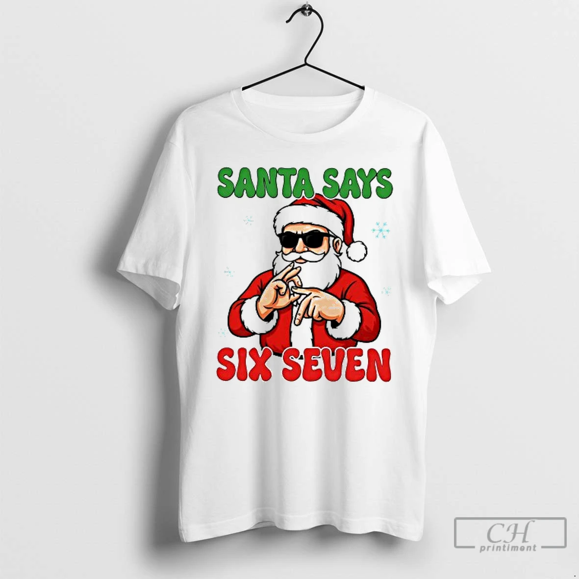 Classic Santa Says Six Seven T Shirts Hoodie