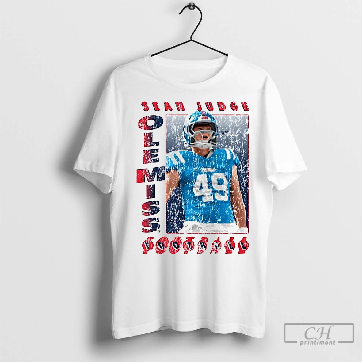 Classic Sean Judge Portrait Scream Ole Miss Football T Shirt