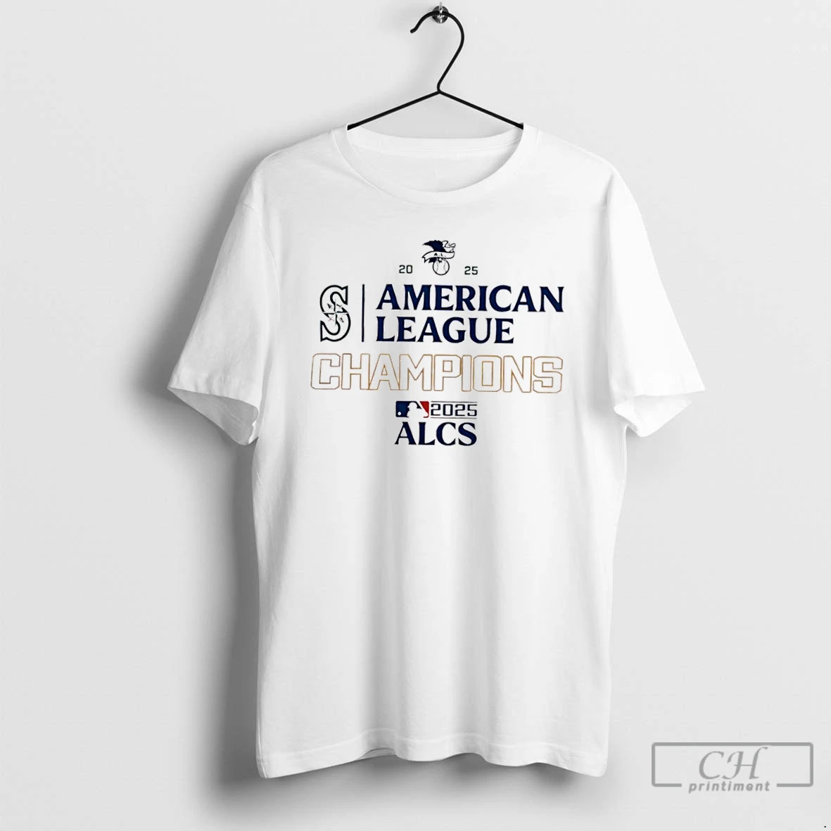 Classic Seattle Mariners Fanatics 2025 American League Champions Locker Room T Shirts Hoodie