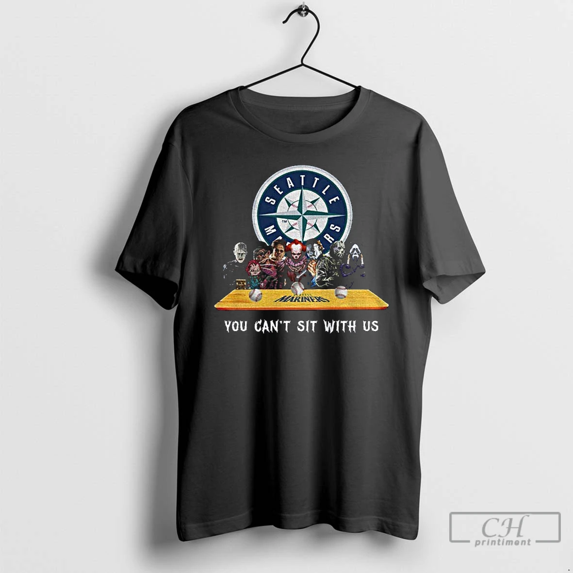 Classic Seattle Mariners Horror Movie Character You Cant With Us Halloween T Shirts Hoodie