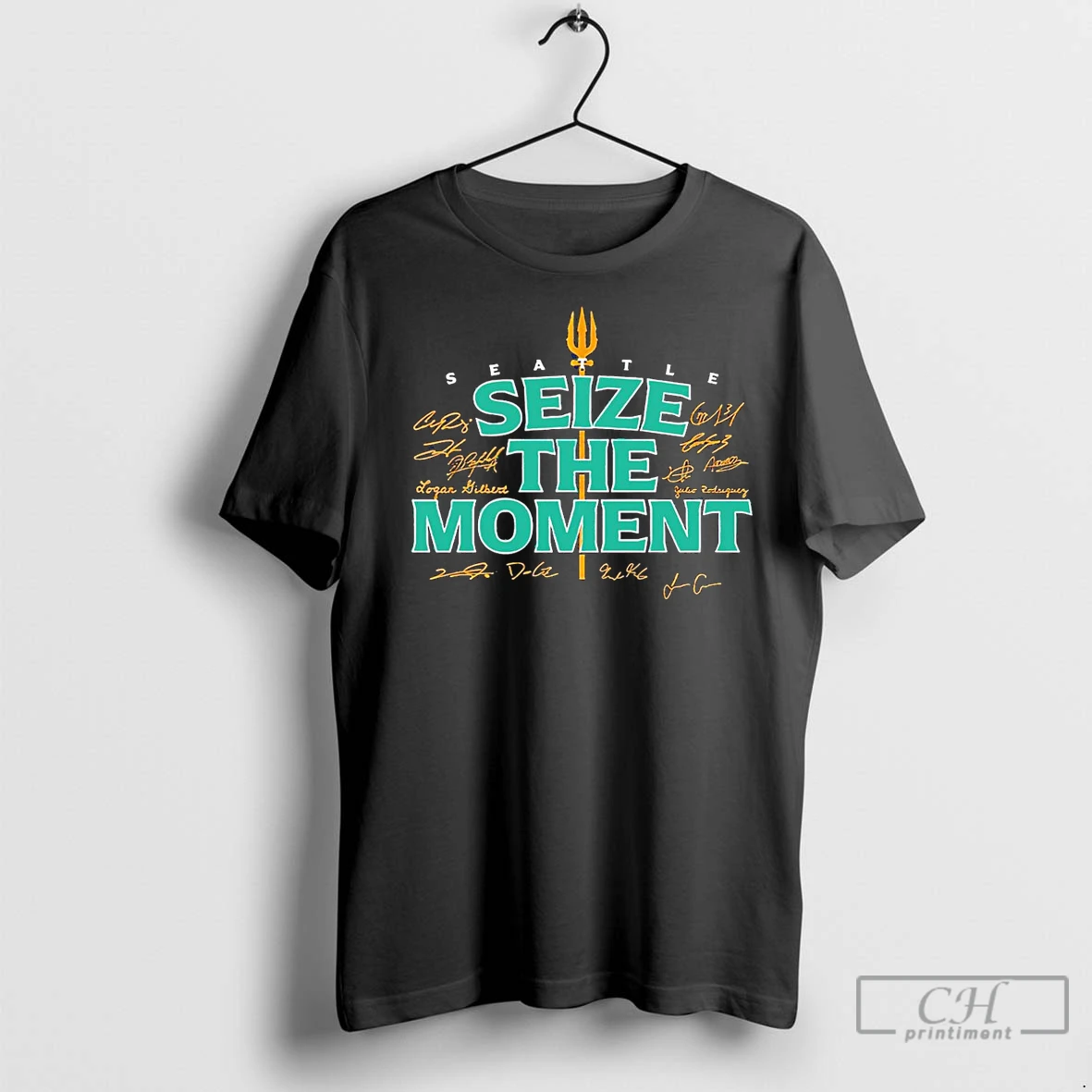 Classic Seattle Mariners Seize The Moment Signature T Shirt