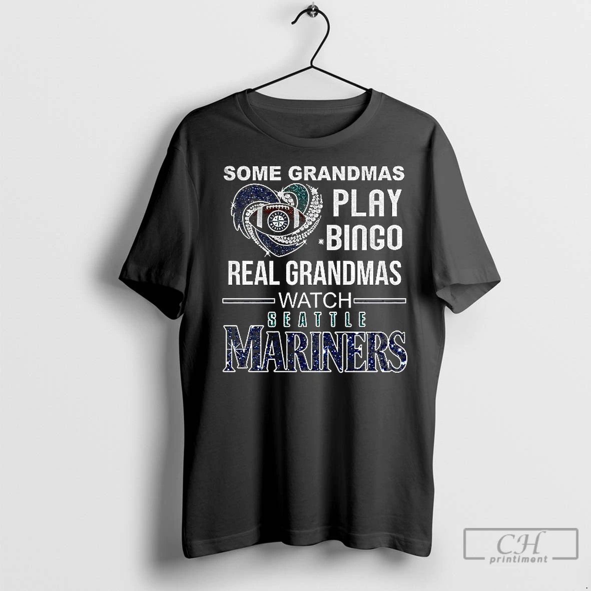 Classic Seattle Mariners Some Grandmas Play Bingo Real Grandmas Watch Seattle Mariners T Shirt